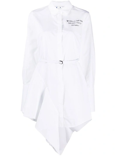 Shop Off-white Women's White Cotton Dress