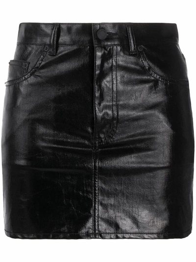 Shop Saint Laurent Women's Black Cotton Skirt