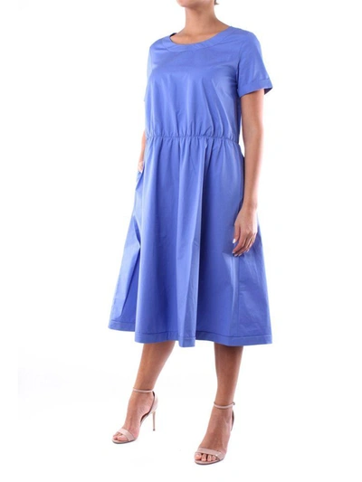 Shop Aspesi Women's Blue Cotton Dress