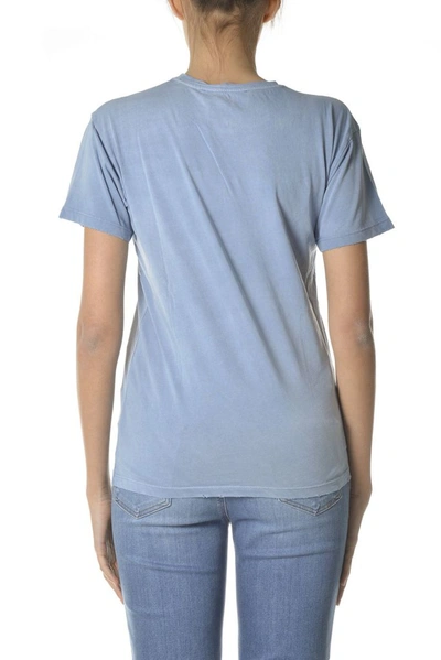 Shop Giada Benincasa Women's Blue Cotton T-shirt