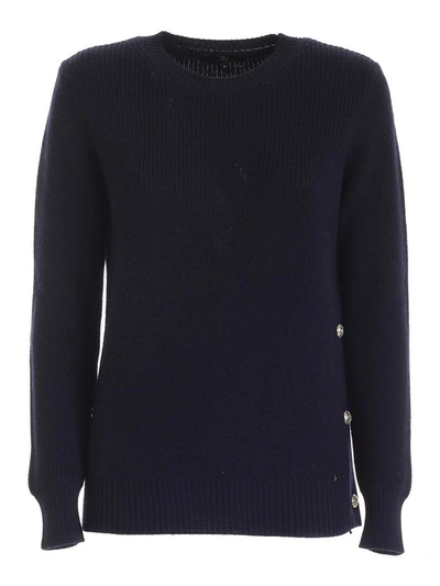 Shop Fay Women's Blue Wool Sweater