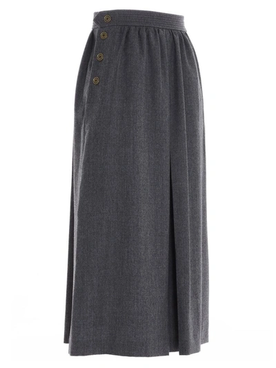 Shop Fendi Women's Grey Skirt