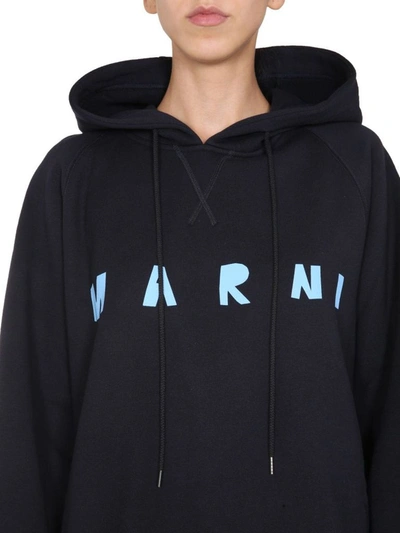 Shop Marni Women's Blue Cotton Sweatshirt