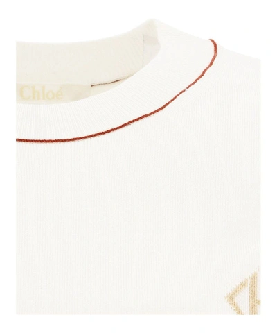 Shop Chloé Women's White Wool T-shirt