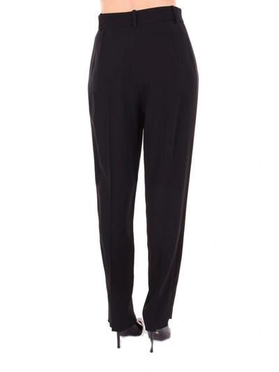 Shop Emporio Armani Women's Black Acetate Pants