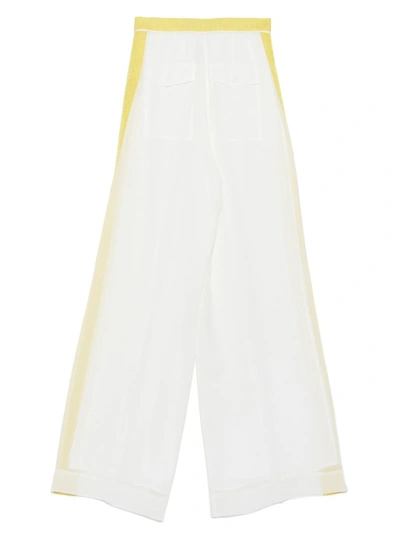 Shop Karl Lagerfeld Women's White Viscose Pants