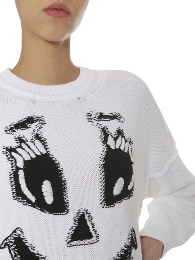 Shop Moschino Women's White Cotton Sweater