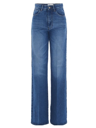 Shop Ami Alexandre Mattiussi Women's Blue Other Materials Jeans