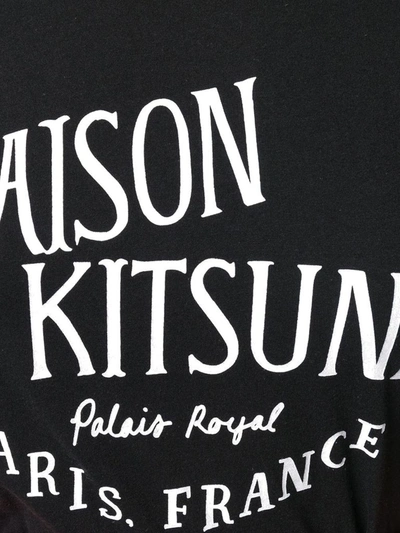 Shop Maison Kitsuné Women's Black Cotton T-shirt