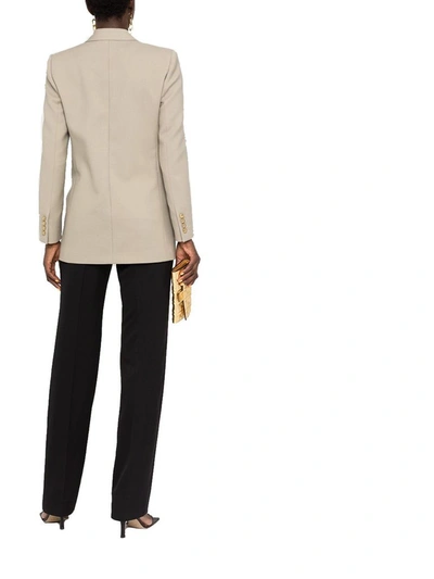 Shop Saint Laurent Women's Beige Wool Blazer