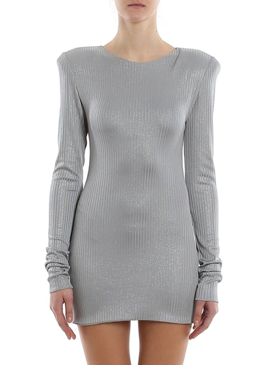 Shop Alexandre Vauthier Women's Grey Polyester Dress
