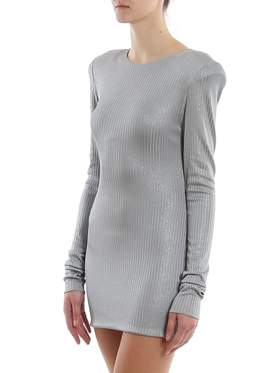 Shop Alexandre Vauthier Women's Grey Polyester Dress