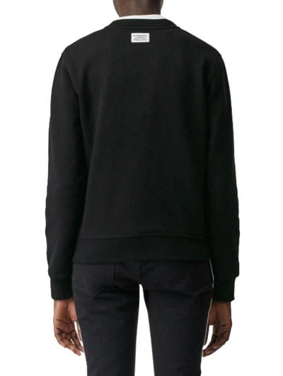 Shop Burberry Women's Black Cotton Sweatshirt