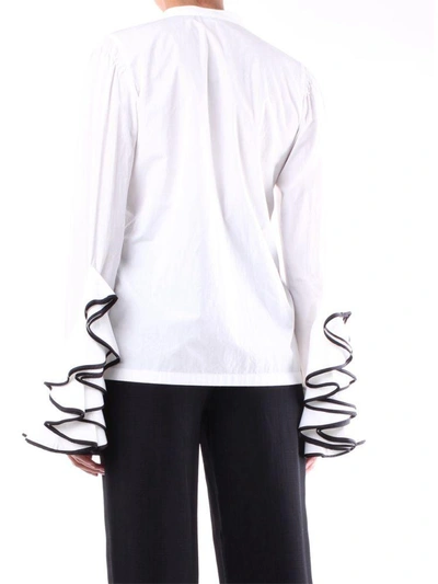 Shop Dries Van Noten Women's White Cotton Shirt