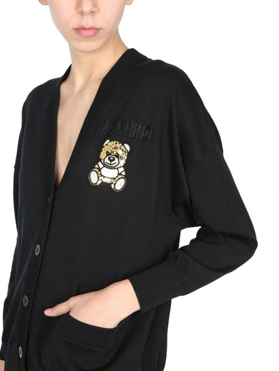 Shop Moschino Women's Black Other Materials Cardigan