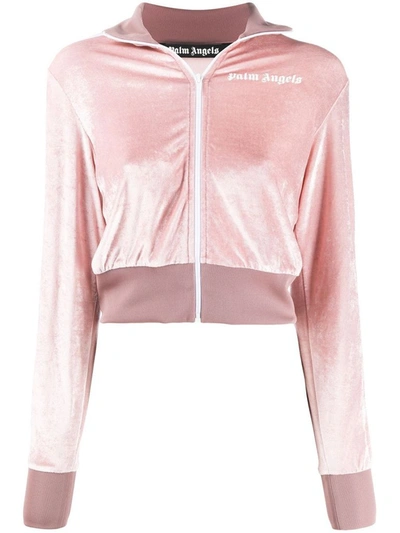 Shop Palm Angels Women's Pink Viscose Sweatshirt