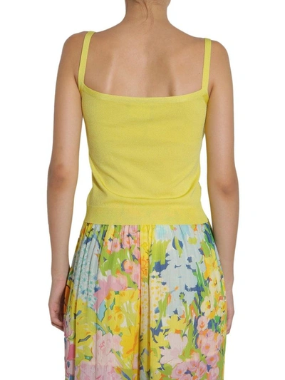 Shop Boutique Moschino Women's Yellow Viscose Top