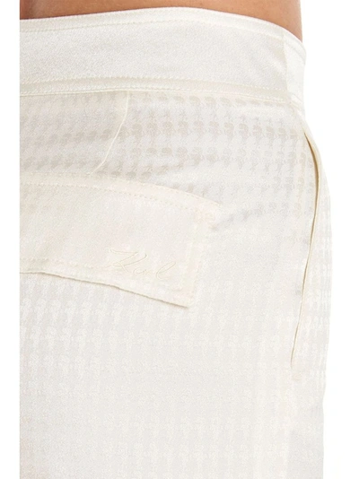 Shop Karl Lagerfeld Women's White Acrylic Pants
