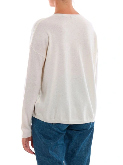 Shop Aspesi Women's White Wool Sweater