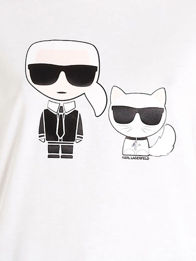 Shop Karl Lagerfeld Women's White Other Materials T-shirt