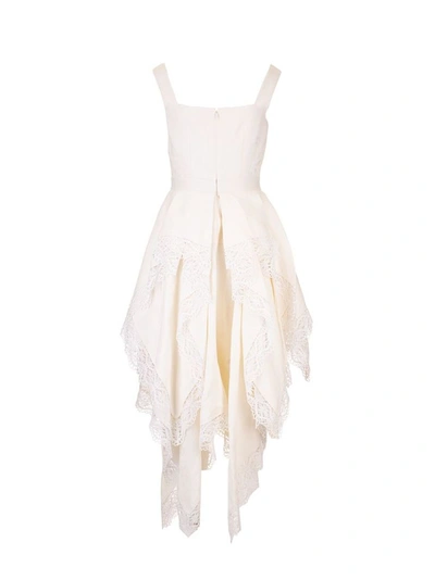 Shop Alexander Mcqueen Women's White Linen Dress