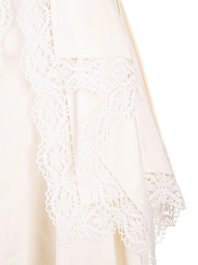 Shop Alexander Mcqueen Women's White Linen Dress