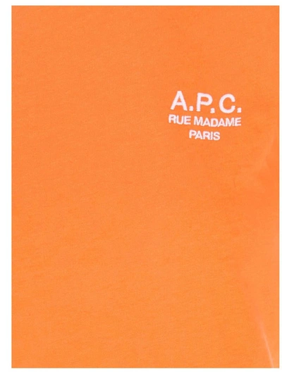 Shop Apc A.p.c. Women's Orange Cotton T-shirt