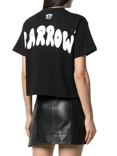 Shop Barrow Women's Black Cotton T-shirt
