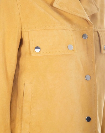 Shop Stand Studio Stand Women's Yellow Suede Jacket