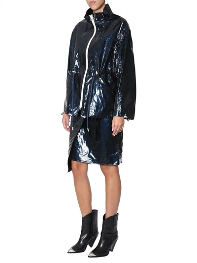 Shop Isabel Marant Women's Blue Polyurethane Outerwear Jacket