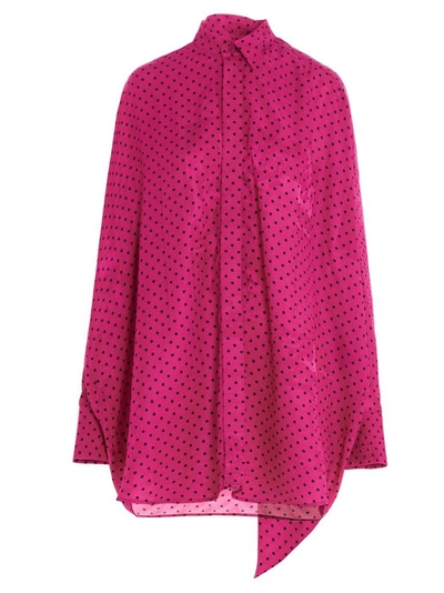 Shop Balenciaga Women's Fuchsia Viscose Blouse