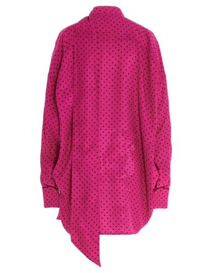 Shop Balenciaga Women's Fuchsia Viscose Blouse