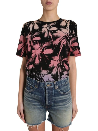 Shop Saint Laurent Women's Black Cotton T-shirt