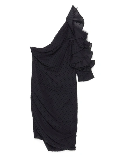 Shop Alexandre Vauthier Women's Black Cotton Dress