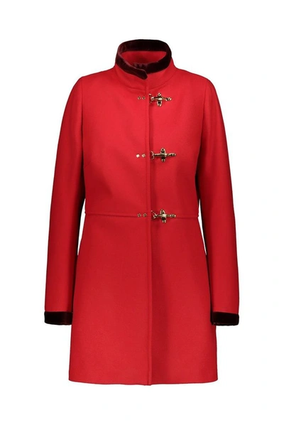 Shop Fay Women's Red Wool Coat