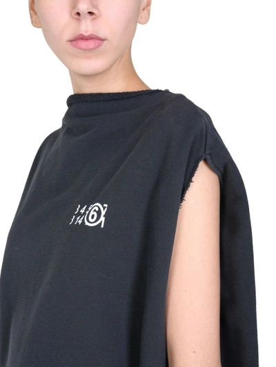 Shop Maison Margiela Women's Black Cotton Sweatshirt