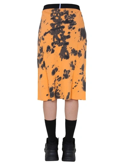 Shop Mcq By Alexander Mcqueen Women's Orange Silk Skirt