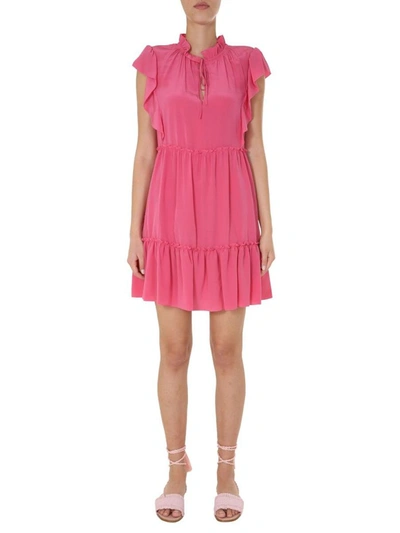 Shop Red Valentino Women's Pink Silk Dress