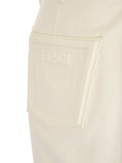 Shop Fendi Women's White Other Materials Shorts