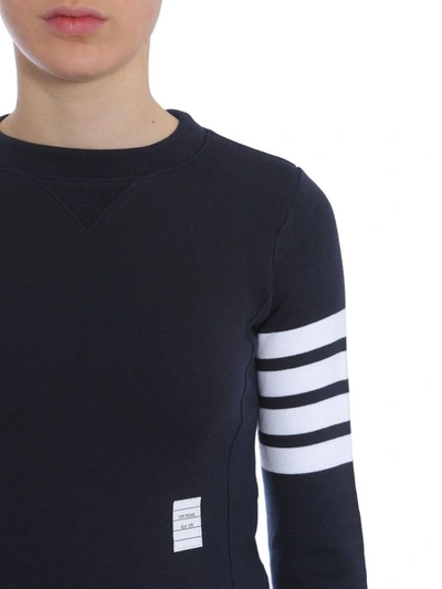 Shop Thom Browne Women's Blue Cotton Sweatshirt