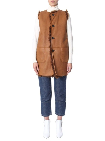 Shop Marni Women's Brown Leather Vest