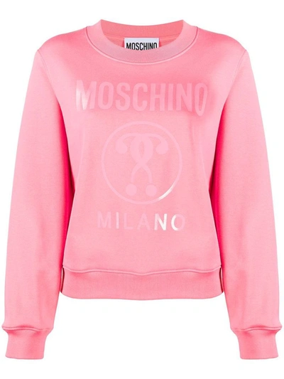 Shop Moschino Women's Fuchsia Cotton Sweatshirt