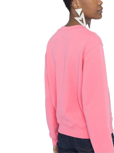 Shop Moschino Women's Fuchsia Cotton Sweatshirt