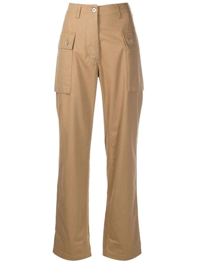 Shop Loewe Women's Beige Cotton Pants