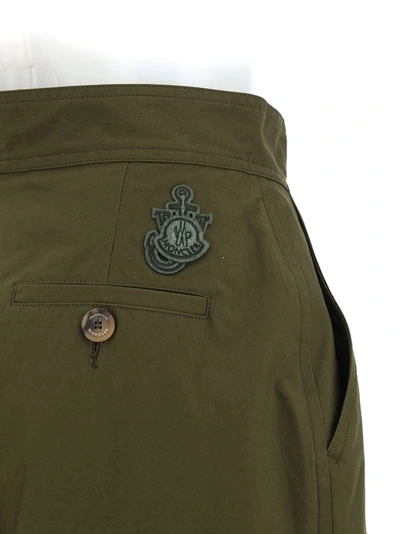 Shop Moncler Women's Green Cotton Shorts