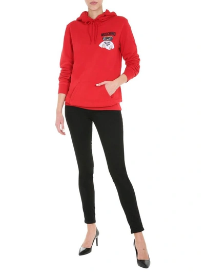 Shop Moschino Women's Red Cotton Sweatshirt