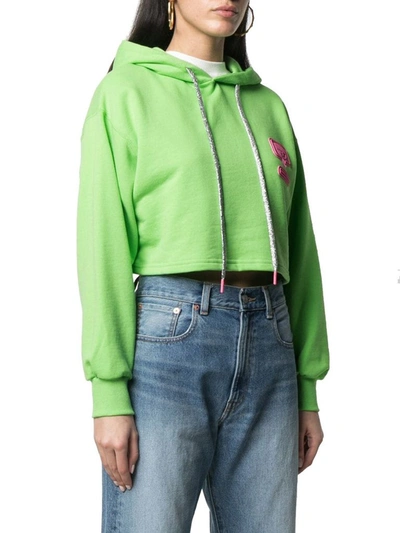 Shop Chiara Ferragni Women's Green Cotton Sweatshirt