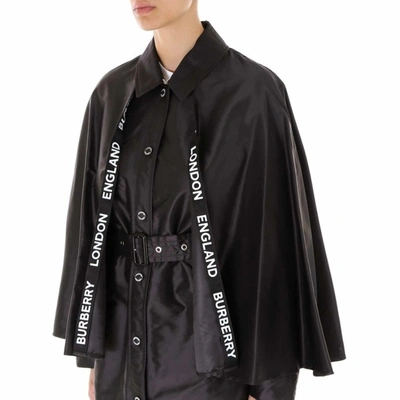 Shop Burberry Women's Black Polyester Trench Coat