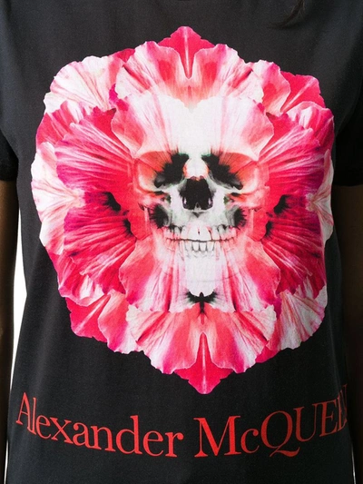 Shop Alexander Mcqueen Women's Black Cotton T-shirt