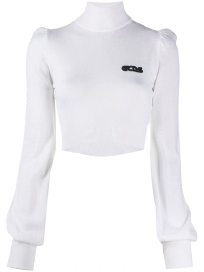 Shop Gcds Women's White Wool Sweater